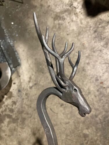 Handmade stag fire poker - handmade,