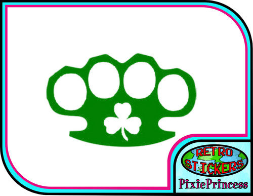 Knuckle irish vinyl sticker - irish,