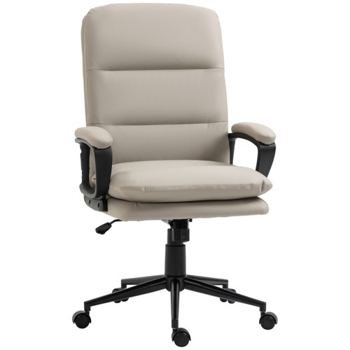 Leather computer desk - computer, chair