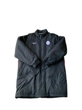 Reebok Liverpool Bench Jacket Mens XL Black Padded Hooded Carlsberg 