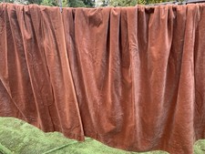 Pair 100% Cotton Velvet Curtains Peach Pink Blackout Lined W64” D50”