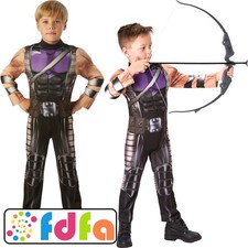 Rubies Official Hawkeye Avengers Assemble Boys Kids Fancy Dress Costume New