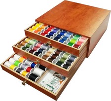 Madeira Treasure Wooden Chest Thread Aerofil 194 x 100m Sewing Chest (Imperfect)