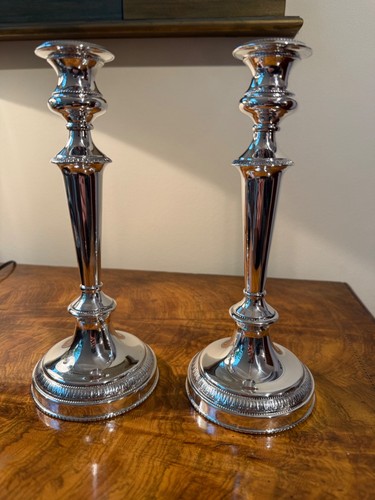Silver candlesticks - silver,