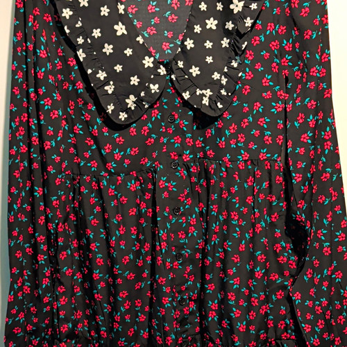 Violet romance black chiffon - violet,
