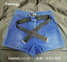 USED CHANEL SHORTS, SIZE 36M (CHANEL HANGER, CLOTH, AND BUTTONS INCLUDED) GOOD