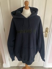 TIMBERLAND WEATHERGEAR HOODIE SIZE XL-XXL NAVY BLUE VINTAGE WARM COSY POCKET
