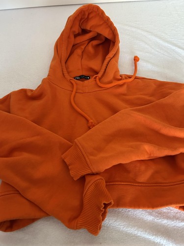 Zara hoodie womens orange - zara,