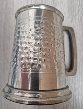 Arcadia English Pewter Made In Sheffield Semi-hammered Finish Tankard