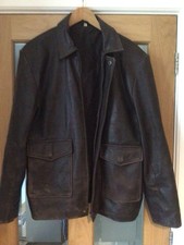 Men’s Brown Distressed Leather ‘ Indiana Jones ‘ Jacket Size Medium.