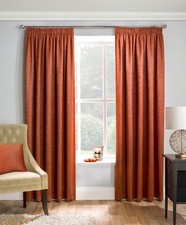 MATRIX PLAIN THERMAL WOVEN BLOCK OUT LINED CURTAINS 3" PENCIL PLEAT TAPE TOP