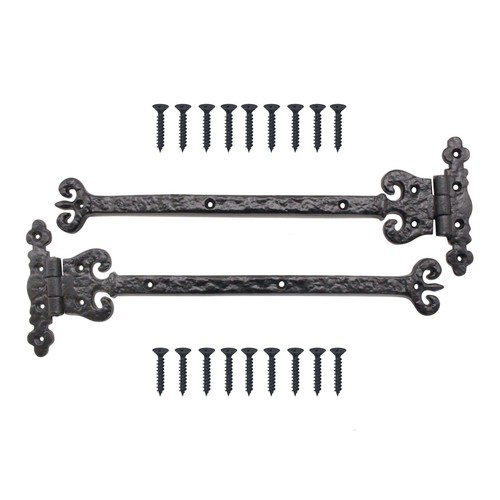 Black door hinges antique - black,