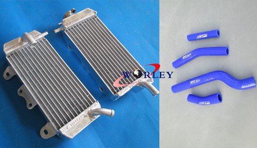 Aluminum radiator blue hose - radiator,