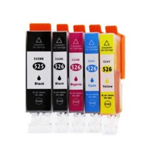 5x PGI525BK CLI526 NonOEM Ink