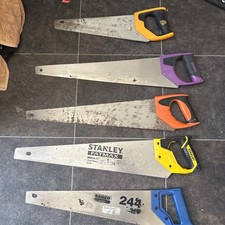 Job Lot of Hand Saws Carpentry Tools Stanley JCB Irwin & Bahco