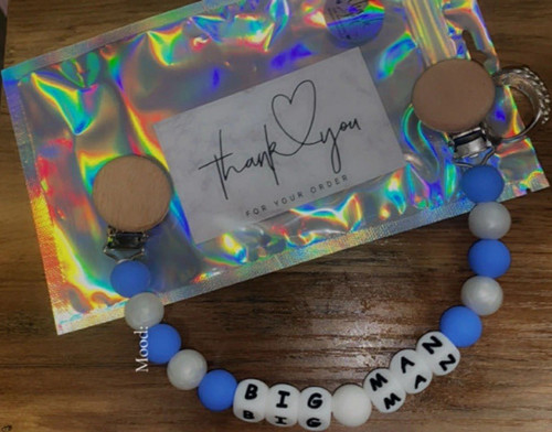 Personalised beaded pram charm - personalised,