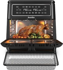 Flexi Air Fryer & Large Mesh Tray | Digital Dual Air Fryer Oven | 11L 