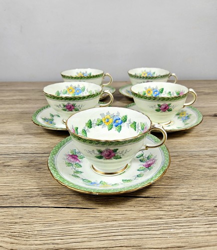 Delphine china teacup saucer - teacup,