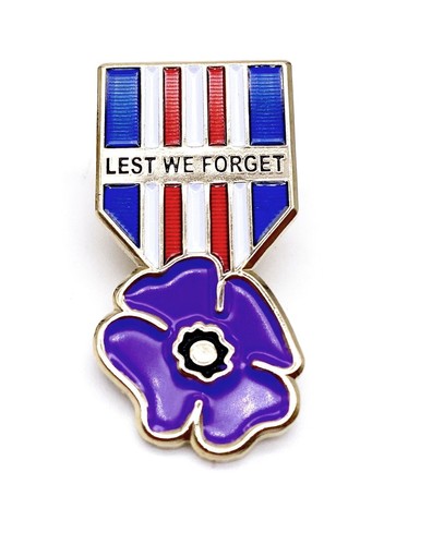 Purple poppies ribbon - purple,