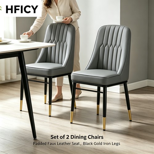 Dining chairs faux - faux, leather
