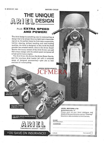 Ariel 250cc twin range - range, of