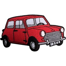 Red Car Iron Sew On Embroidered Patch Clothes Hat Bag Denim Jacket Jeans Badge