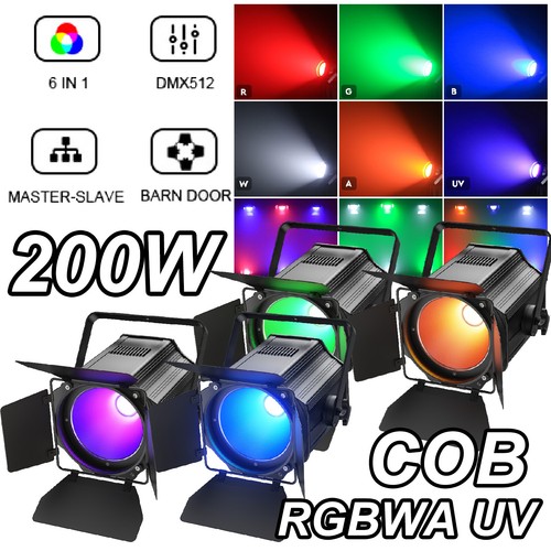 4pcs 200w cob led - 200w, par