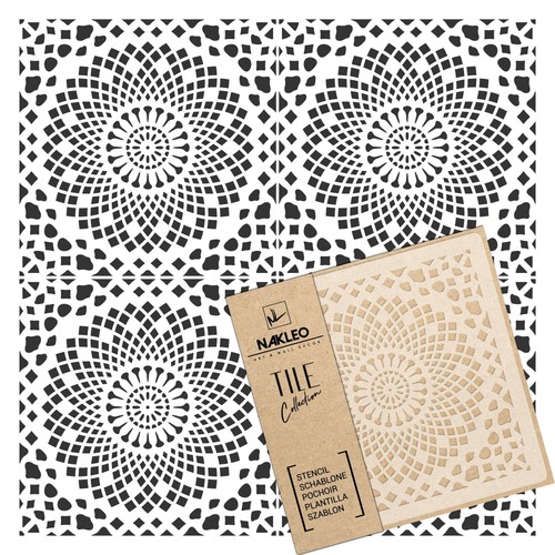 Reusable plastic tile stencil - reusable,