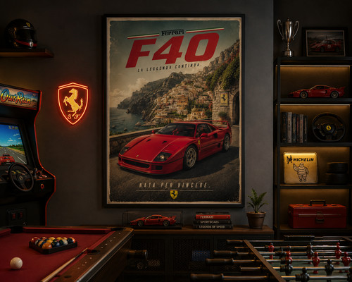 Ferrari f40 italian supercar - ferrari,