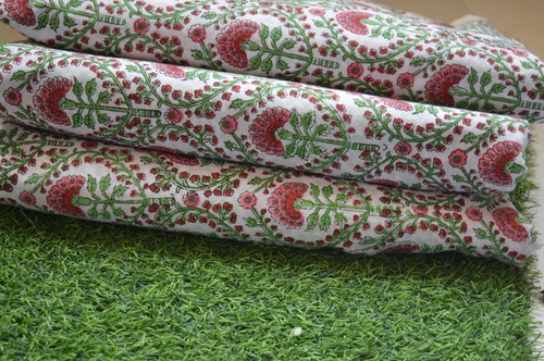 Hand block printed fabric - block,