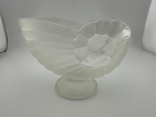 Vintage Frosted Glass Nautilus