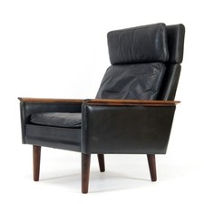 Retro Vintage Danish High Back Chair Lounge Armchair Mid Century 1960s Rosewood