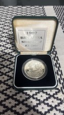 1997 Silver Proof £2 1oz Britannia Coin Boxed/Encapsulated with COA Royal Mint