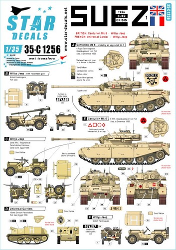 Star decals c1256 35 - star, 1/35