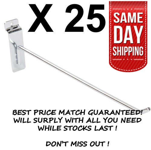 25x slatwall single - single, hooks