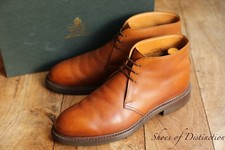 Crockett & Jones Chepstow Chukka Tan Leather Boots Shoes Men's UK 8.5 E US 9.5