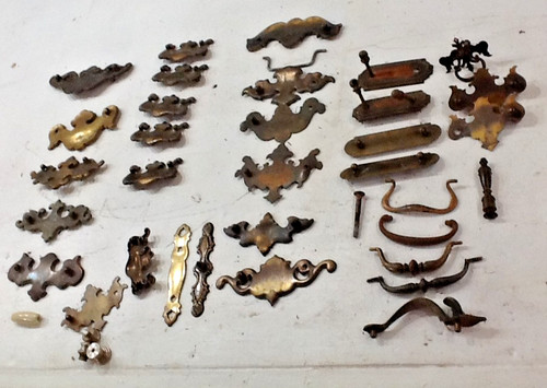 Antique drawer pull parts - antique,
