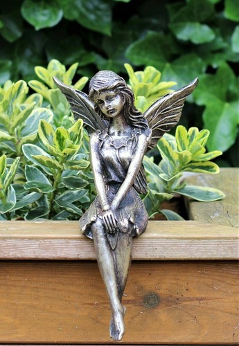 Bronze sitting garden ornament - bronze,