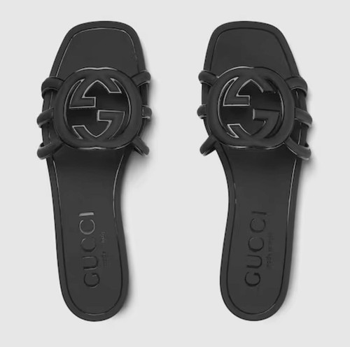 Gucci black rubber - gucci, slides