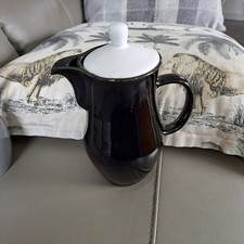 2 x 1960's Kardomah Black white  grey white Vintage Coffee Pot 1½ Pint Stoneware