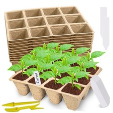 10 Packs Peat Pots Seed Starter Biodegradable Seedling Pots Germination Trays