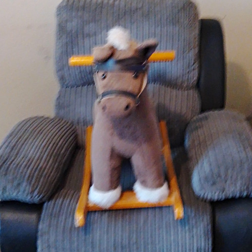 Plush rocking horse toy with - plush,