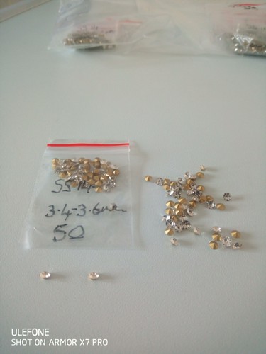 Rhinestone clear jewels - rhinestone, (50)