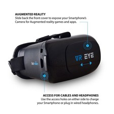 Bitmore VREye Virtual Reality Headset with Remote Control and Manual