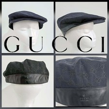 GUCCI MONOGRAM CAP HAT LEATHER