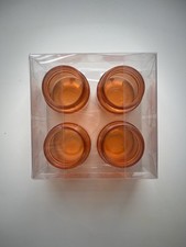 Set Of 4 Orange Mini Mason Jar