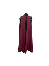 Medieval Style Cloak Size M Burgundy Red Shoulder Knot Gothic Chain Steampunk