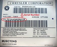 Unlock Code for JEEP PATRIOT CHEROKEE WRANGLER CHRYSLER DODGE Radio Code Unlock