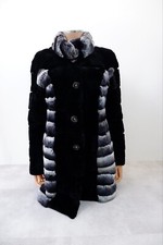 Froccella Womens Fur Coat Size S Small Black Jacket VGC