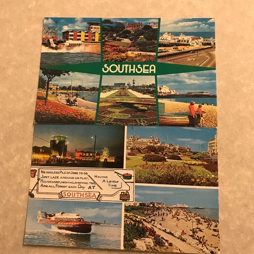 Ferry boats southsea postcard - ferry,